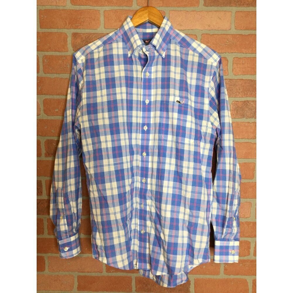 Vineyard Vines Mens Classic Fit Tucker Shirt Size S Long Sleeve Pastel Blue